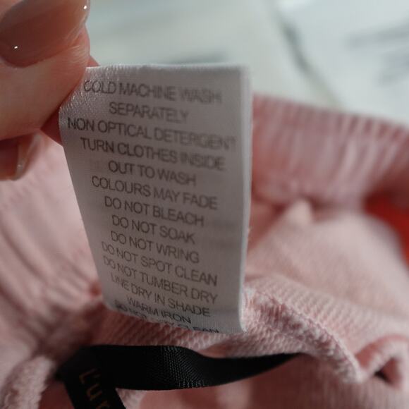 L'Urv Shorts Womens Small Sweat Ombre Pink Drawstring 2.5" Inseam Athleisure - Picture 8 of 9